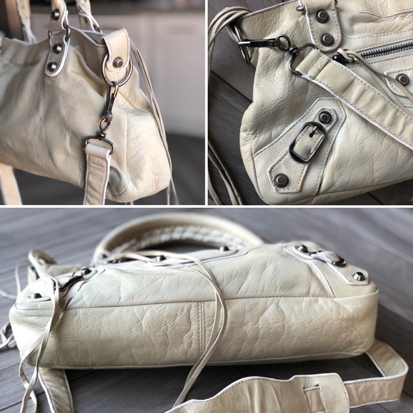 Ultra RARE ‘03 BALENCIAGA White Mastic First Bag Purse Vintage - Picture 4 of 8